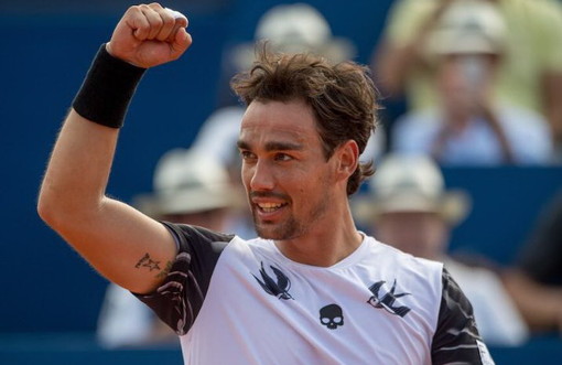 Magia Fognini: perde racchetta, la riprende e fa punto Il video