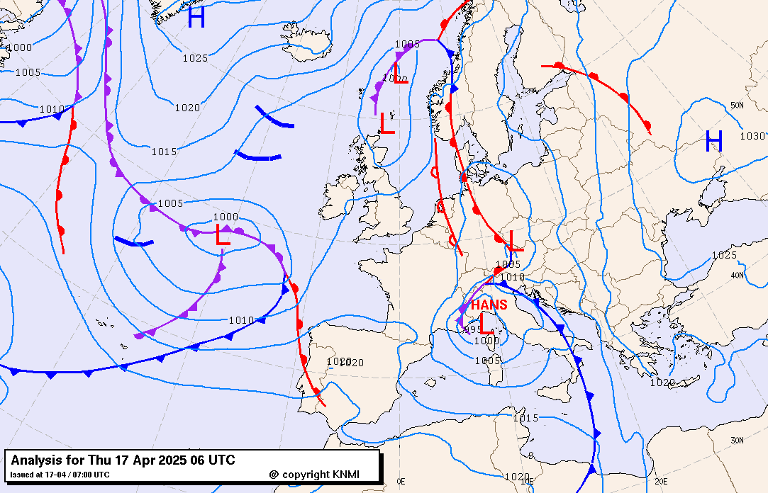 Previsioni meteo per giovedì 17, sabato 18, domenica 19 (aprile)