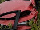 L'auto coinvolta nell'incidente sulla statale 596