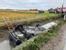 Valeggio: esce di strada con l'auto sulla provinciale e si ribalta in un fosso, 24enne trasportato in ospedale