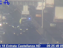 Le immagini dell'incidente viste dalle webcam di Autostrade per l'Italia