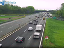 La coda allo svincolo di Busto della A8 (immagini della webcam di Autostrade)