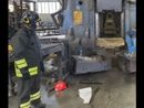 Il macchinario dove si è verificato l'incidente sul lavoro che ha coinvolto due operai a Sumirago