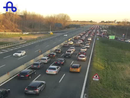 Le code per l'incidente viste dalla telecamere di Autostrade per l'Italia Le code per l'incidente viste dalla telecamere di Autostrade per l'Italia