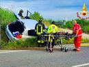 Vercellese, auto fuori strada: ferito il conducente