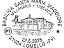 Lomello, Poste italiane celebra il millenario della Basilica di Santa Maria Maggiore con uno speciale annullo filatelico Lomello, Poste italiane celebra il millenario della Basilica di Santa Maria Maggiore con uno speciale annullo filatelico