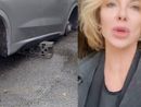 Basiglio, Alba Parietti vittima...dei ladri di gomme