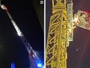 FOTO E VIDEO. Castronno (VA), giovane s'arrampica nella notte su una gru di 25 metri: raggiunto e salvato