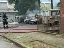 Abbiategrasso: maxi rogo alla Folletta, bruciate cinque auto parcheggiate in un cortile