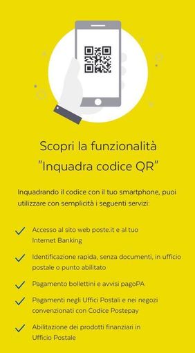 Poste Italiane: con il “Codice Qr” accesso semplice, veloce e sicuro ai servizi negli uffici postali di Pavia Poste Italiane: con il “Codice Qr” accesso semplice, veloce e sicuro ai servizi negli uffici postali di Pavia