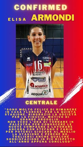 Volley B2: la centrale Elisa Armondi confermata alla Florens Vigevano