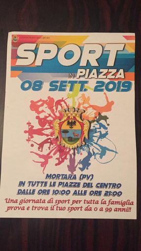 Mortara: domenica l’evento “Sport in piazza”. Attesi nel centro mortarese grandi e piccini Mortara: domenica l’evento “Sport in piazza”. Attesi nel centro mortarese grandi e piccini