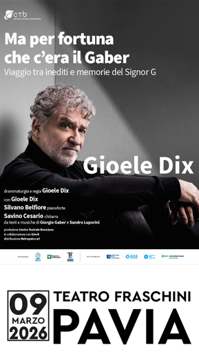 Teatro, Gioele Dix in "Ma per fortuna che c'era il Gaber" al Fraschini
