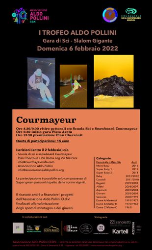 Al via le iscrizioni per il 1° trofeo Aldo Pollini sulle nevi di Courmayeur