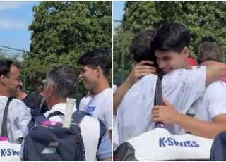 Fognini non ha paura di Alcaraz: risate e abbracci a Wimbledon - Video