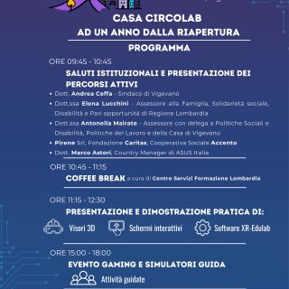 Vigevano: a Casa Circolab presentazione dei percorsi attivi, dimostrazioni e gaming con visori e simulatori di guida
