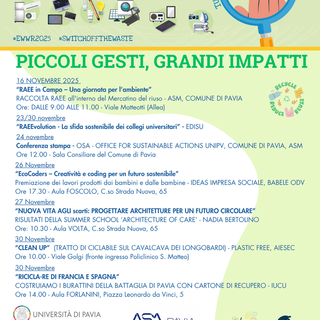 Pavia, "il mercatino del ri-Uso nuova vita alle cose" apre la settimana europea per la riduzione dei rifiuti