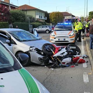 Magenta: grave incidente a Pontevecchio, ferito motociclista