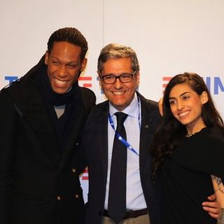 Maurizio Caridi con Alice Caioli e Leonardo Monteiro Maurizio Caridi con Alice Caioli e Leonardo Monteiro