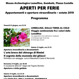 Al Museo Archeologico Lomellino prende il via “Aperti per ferie”