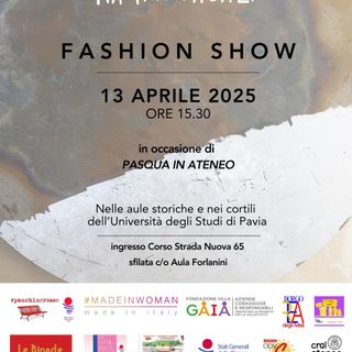 Pavia, Martino Midali partecipa a "Pasqua in Ateneo" con la sfilata delle sue donne "normali"