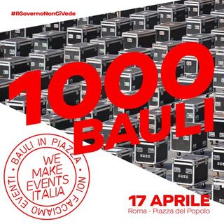 Sabato 17 aprile, &quot;Bauli in Piazza&quot; a Roma per i lavoratori dello spettacolo
