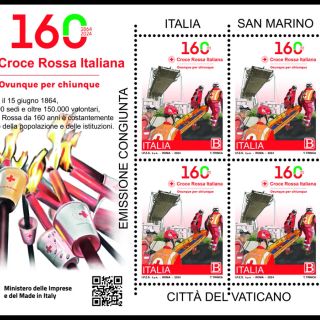 Poste Italiane, emesso un francobollo dedicato ai 160 anni della Croce Rossa