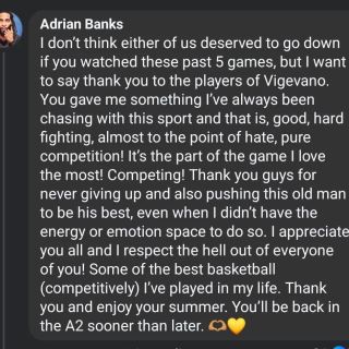 Basket, i complimenti di Banks per Vigevano: &quot;Vi apprezzo profondamente, tornerete in A2 prima del previsto!&quot;