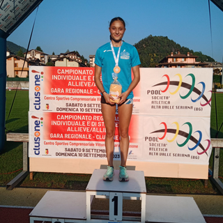 Carolina Gelmotto campionessa regionale Allieve m. 100 e m. 200