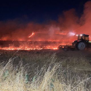 Mezzana Bigli: bruciano due ettari vicino alla Cascina Erbatici