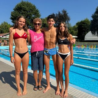 (Nella foto, da sinistra: Martina Biso, Fabio Callegari e Giorgia Gramegna con la coach Eliana Rampini)
