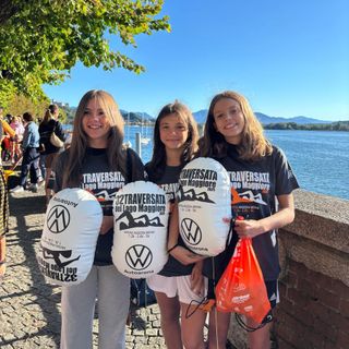 La traversata Angera-Arona con cinque atlete dell'H2Sport Vigevano