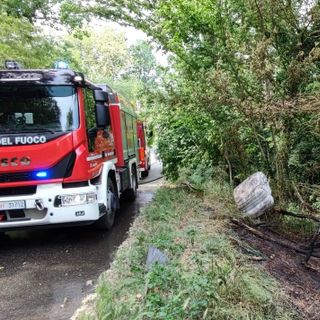 Pavia: incendio di baracche e sterpaglie in strada Valbona