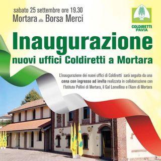 Mortara, sabato l’inaugurazione dei nuovi uffici Coldiretti