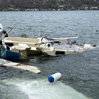 Vento a 90 km/h, 4 imbarcazioni affondano nel lago di Lugano