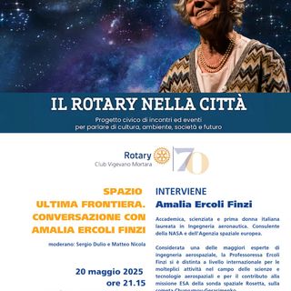 “Spazio ultima frontiera”: Amalia Ercoli Finzi ospite del “Rotary nella città”, incontra i cittadini vigevanesi