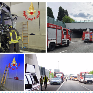 Schianto sulla Pedemontana tra un pullman di una scolaresca del Varesotto e un camion: una vittima e un ferito grave