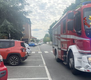 I vigili del fuoco in via Tanzi