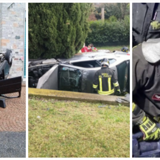 Da sinistra: i soccorritori in azione ad Albizzate, Pallanza e Busto Arsizio