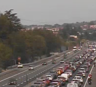 La situazione in A8 intorno alle 10.45 di oggi immortalata dalle webcam di Autostrade per l'Italia