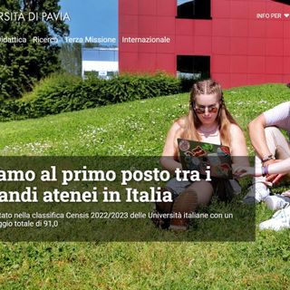 Ecco il nuovo portale dell'Università di Pavia, completamente rinnovato il sistema web dell'Ateneo