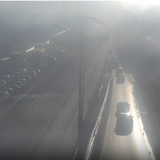 La coda vista dalla webcam di Autostrade