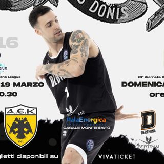 Basket serie A1, scattata la vendita dei biglietti per le prossime gare casalinghe della Bertram Derthona contro AEK Atene e Pistoia