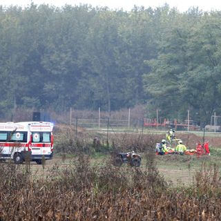 I soccorsi sulla pista da cross di Ottobiano