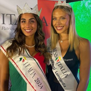 (Nella foto Ofelia Passaponti Miss Italia 2024 con Arianna Garofalo vincitrice ieri sera a Mede)