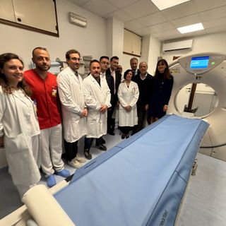 Vigevano, all'ospedale civile l'assessore regionale al Welfare Bertolaso ha inaugurato la nuova Tac per il reparto di radiologia