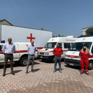 Cri Pavia, il gruppo Saviola dona i pannelli per la pavimentazione dell’hub vaccinale del Palacampus di Pavia