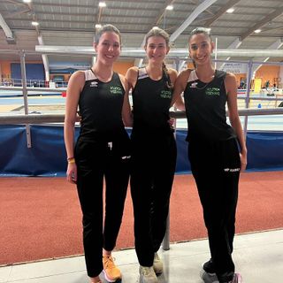 Alcune atlete junior in gara a Padova: da sx Arianna Gavuglio, Susanna Caronti e Melek Pirolini