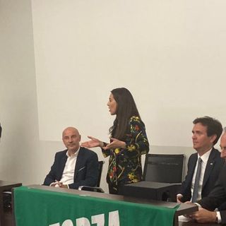 Licia Ronzulli e alla sua sinistra Alessandro Cattaneo