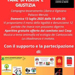 Vigevano: “Fame di Verità e Giustizia”, nell'evento organizzato da Libera